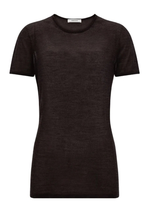 Ferragamo crew-neck knitted T-shirt - Brown