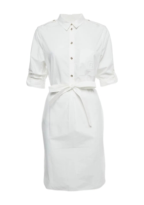 Burberry Pre-Owned tie-fastening midi dress - White