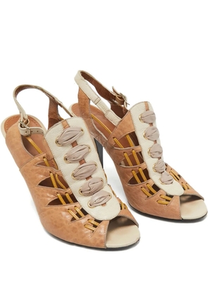 Givenchy Pre-Owned leather slingback pumps - Brown