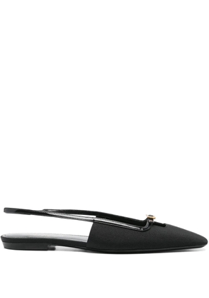 Saint Laurent Pre-Owned buckle-detail slingback mules - Black