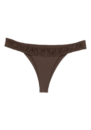 Faithfull the Brand Rocio ruffled bikini bottoms - Brown