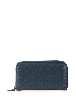 Bottega Veneta Pre-Owned 2012-2024 Nappa Intrecciato Zip Around Wallet long wallets - Blue