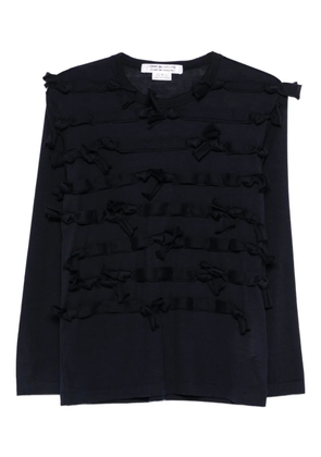 Comme Des Garçons Comme Des Garçons ribbon embellished knitwear - Blue