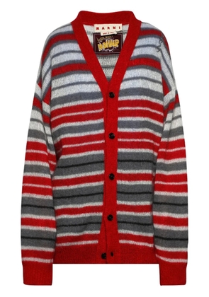 Marni striped V-neck cardigan - Neutrals