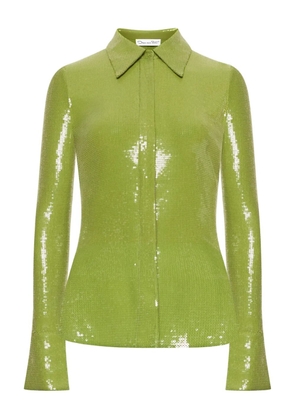 Oscar de la Renta sequinned shirt - Green