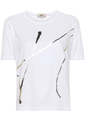 Herno logo-print cotton T-shirt - White