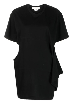 Comme Des Garçons draped-detail cotton T-shirt - Black