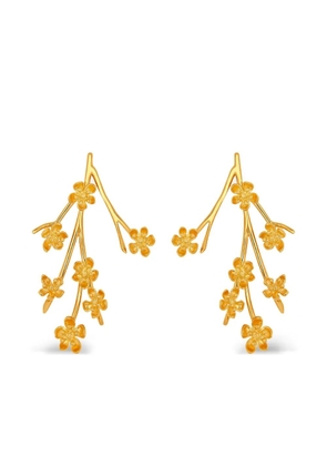 Oscar de la Renta flower-detailing earrings - Gold
