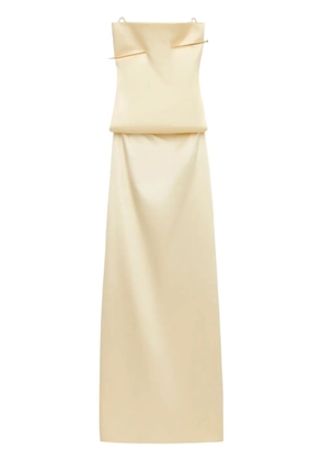 LOEWE Pin open-back silk maxi dress - Neutrals