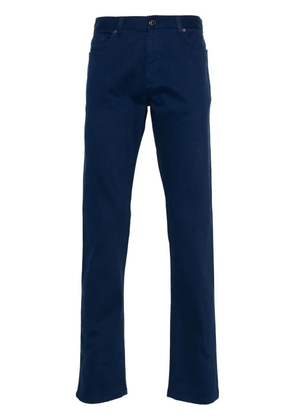 Zegna cotton straight-leg trousers - Blue