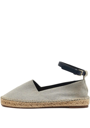 Celine Pre-Owned canvas ankle-strap espadrilles - White