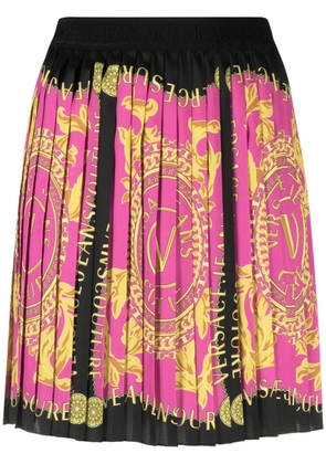 Versace Jeans Couture Logo Couture pleated miniskirt - Pink