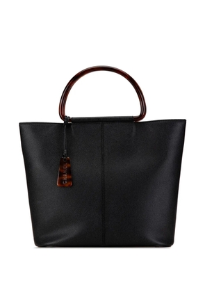 CHANEL Pre-Owned 1997-1999 Caviar Tortoise Top Handle tote bag - Black