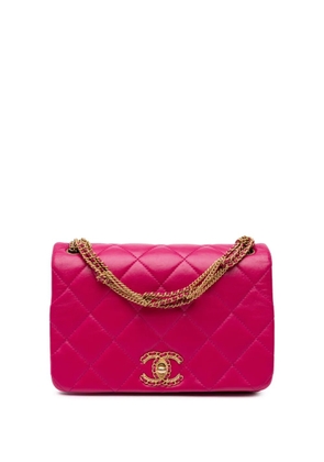 CHANEL Pre-Owned 2021-2024 Small Quilted Lambskin On And On Chain Flap shoulder bag - Pink