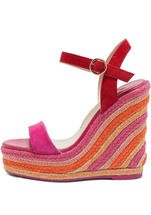 Sophia Webster Pre-owned 135mm suede espadrille wedge sandals - Pink