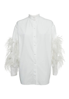 Valentino Garavani Pre-Owned feather oversized shirt - White