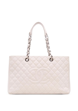 CHANEL Pre-Owned 2012-2013 Caviar Grand Shopping XL tote bag - White