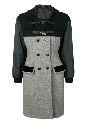 Jean Paul Gaultier Pre-Owned hooded double-breasted coat - Grey