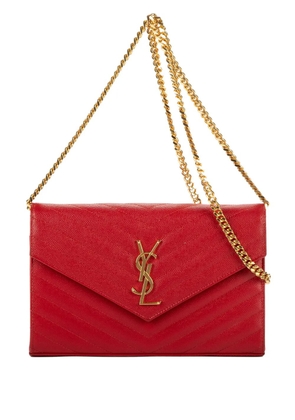 Saint Laurent Pre-Owned chevron-quilted shoulder bag - Red