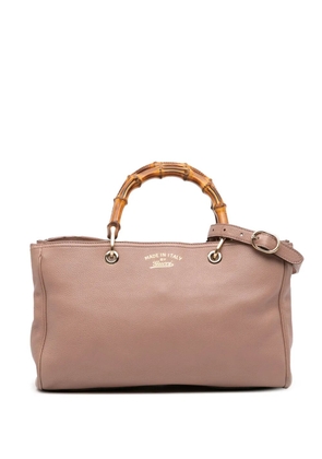 Gucci Pre-Owned 2016-2025 Medium Calfskin Bamboo Shopper satchel - Pink