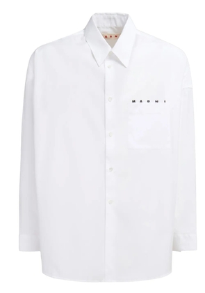 Marni logo-print shirt - White
