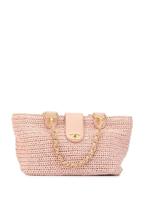 CHANEL Pre-Owned 2006 woven CC shoulder bag - Pink