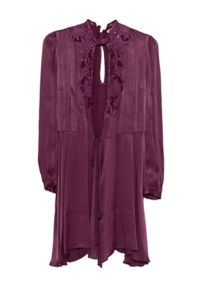 TWINSET Abito floral lace dress - Purple