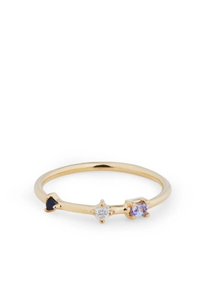 Otiumberg 9kt yellow gold Three Stone Bamboo diamond ring