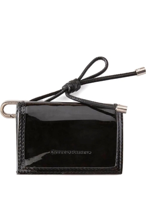 Ermanno Scervino patent-leather clasp wallet - Black