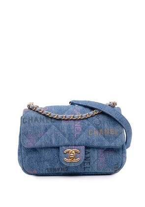 CHANEL Pre-Owned 2021-2025 Mini Rectangular Quilted Denim Mood Flap crossbody bag - Blue