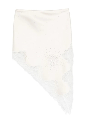 Giuseppe Di Morabito embellished lace-trimmed skirt - White