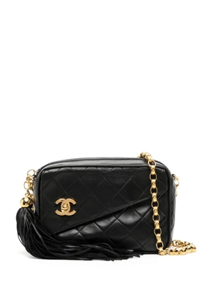 CHANEL Pre-Owned 1992 diamond-quilted Bijoux camera bag - Black