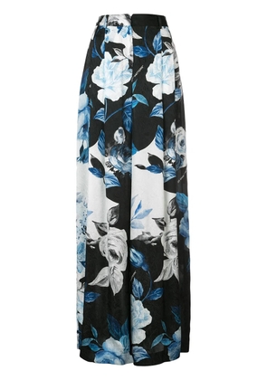 Off-White floral palazzo pants - Black
