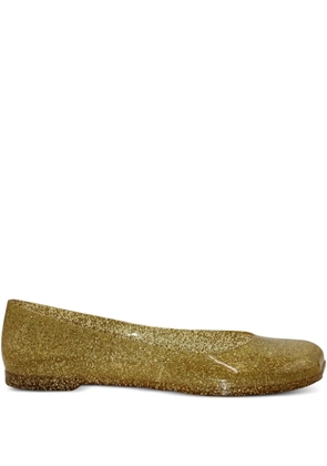 Loewe Pre-Owned x Paula's Ibiza glittered square-toe ballet flats - Gold