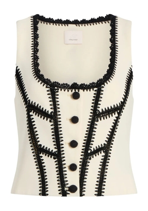 Cinq A Sept Sinclaire crochet-trimmed top - Neutrals