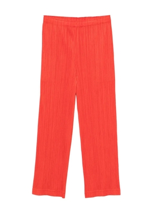 Pleats Please Issey Miyake pleated straight trousers - Red