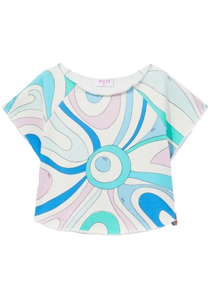 PUCCI Marmo-print cotton T-shirt - Blue