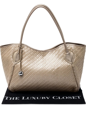 Furla woven leather tote bag - Gold