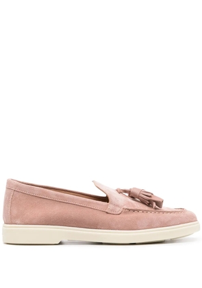 Santoni tassel-detail suede loafers - Pink