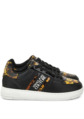 Versace Jeans Couture baroque-print trainers - Black