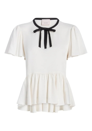 Cinq A Sept Heloise ruffled tie top - White