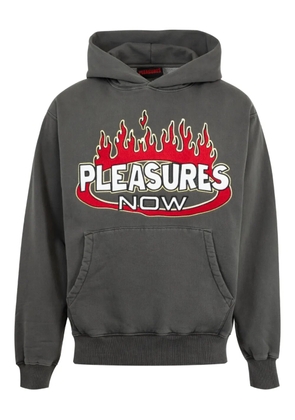 Pleasures flame-print hoodie - Black