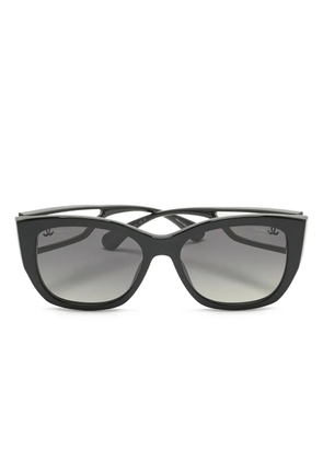 CHANEL Pre-Owned 5429 butterfly logo sunglasses - Black