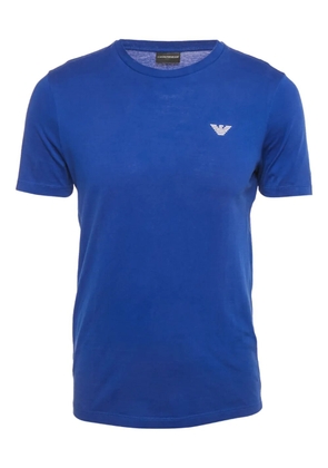Emporio Armani Pre-Owned embroidered-logo crew-neck T-shirt - Blue