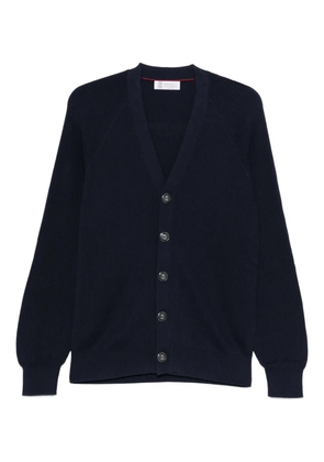 Brunello Cucinelli ribbed button cardigan - Blue