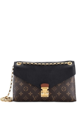 Louis Vuitton Pre-Owned Pallas Chain Monogram Canvas and Calfskin shoulder bag - Black