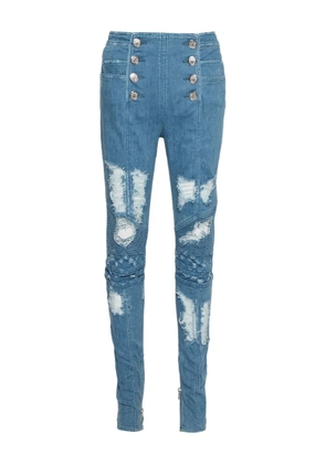 Balmain Pre-Owned ripped jeans - Blue