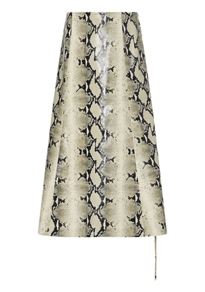 Rosetta Getty Snake-patterned skirt - Neutrals