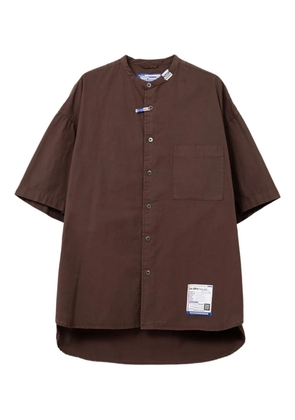 in･stru(men-tal). half-sleeve button shirt - Brown