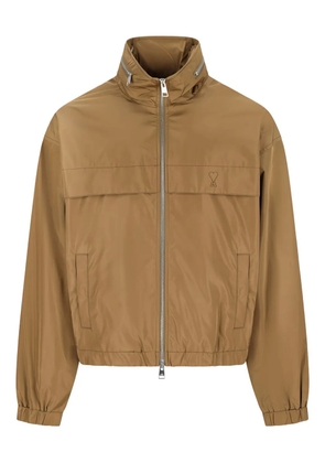 AMI Paris Coupe zip windbreaker - Brown